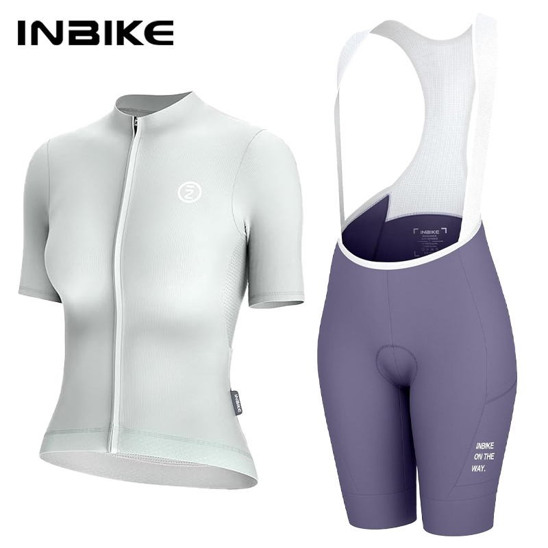 Cycling Bib Shorts - Set Jersey Bersepeda Wanita INBIKE, Jersey