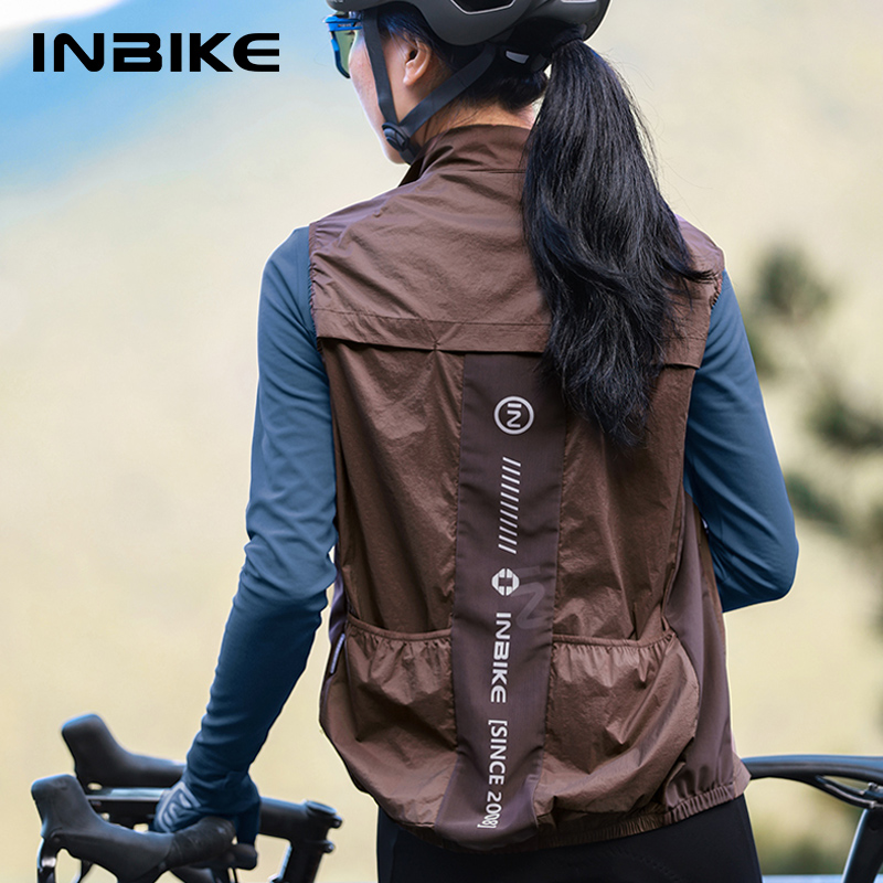 Cycling Gear Rain - INBIKE rompi bersepeda wanita, rompi tanpa