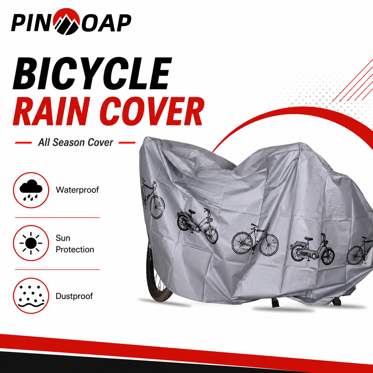 Cycling Gear Rain - PINMOAP Penutup Sepeda Universal Anti Air
