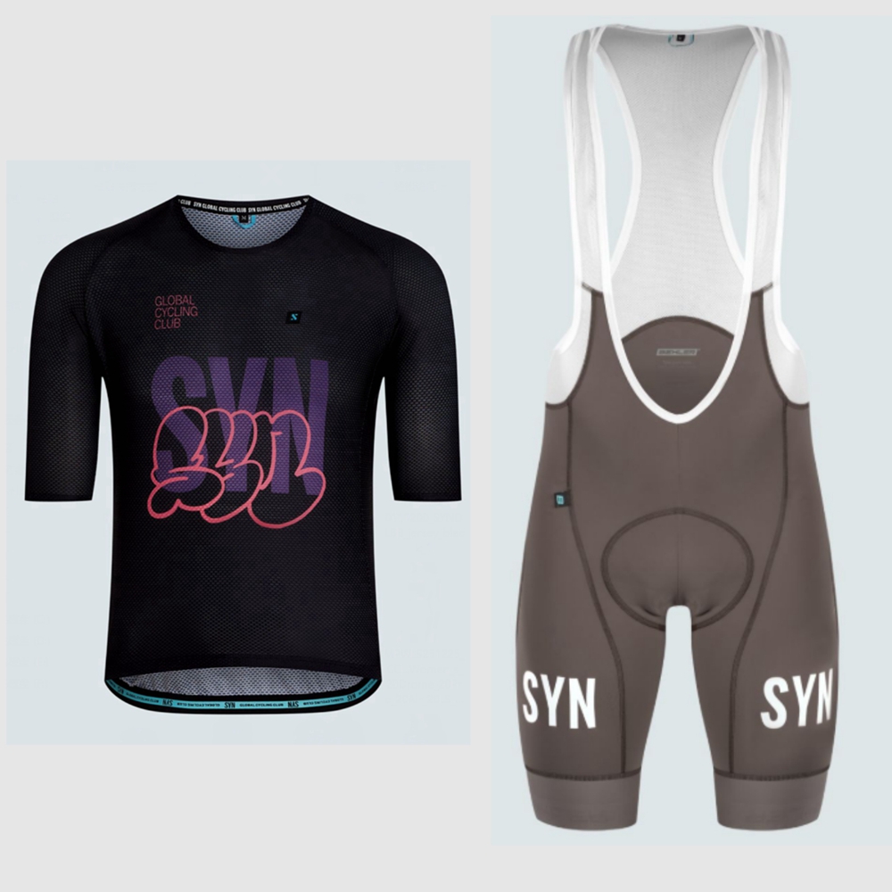 Cycling Bib Shorts - Set Bersepeda Lengan Pendek Putih Gelembung