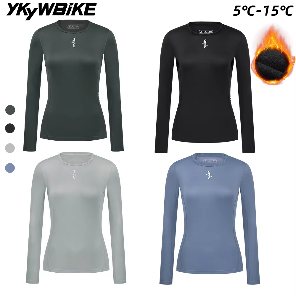 Cycling Gear Winter - YKYWBIKE Baju Bersepeda Wanita, Kaos Dalam