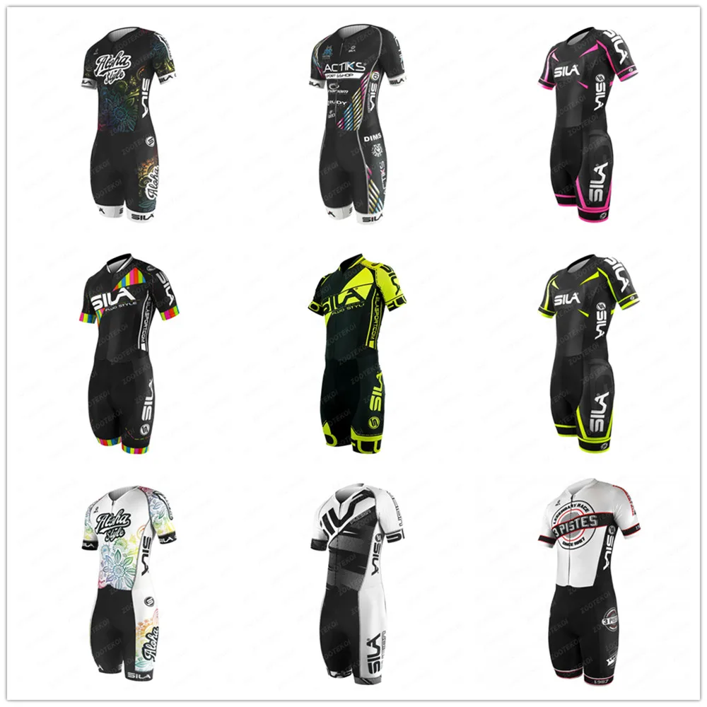 Triathlon Cycling Kit - Sila Jersey olahraga bersepeda pria, pakaian
