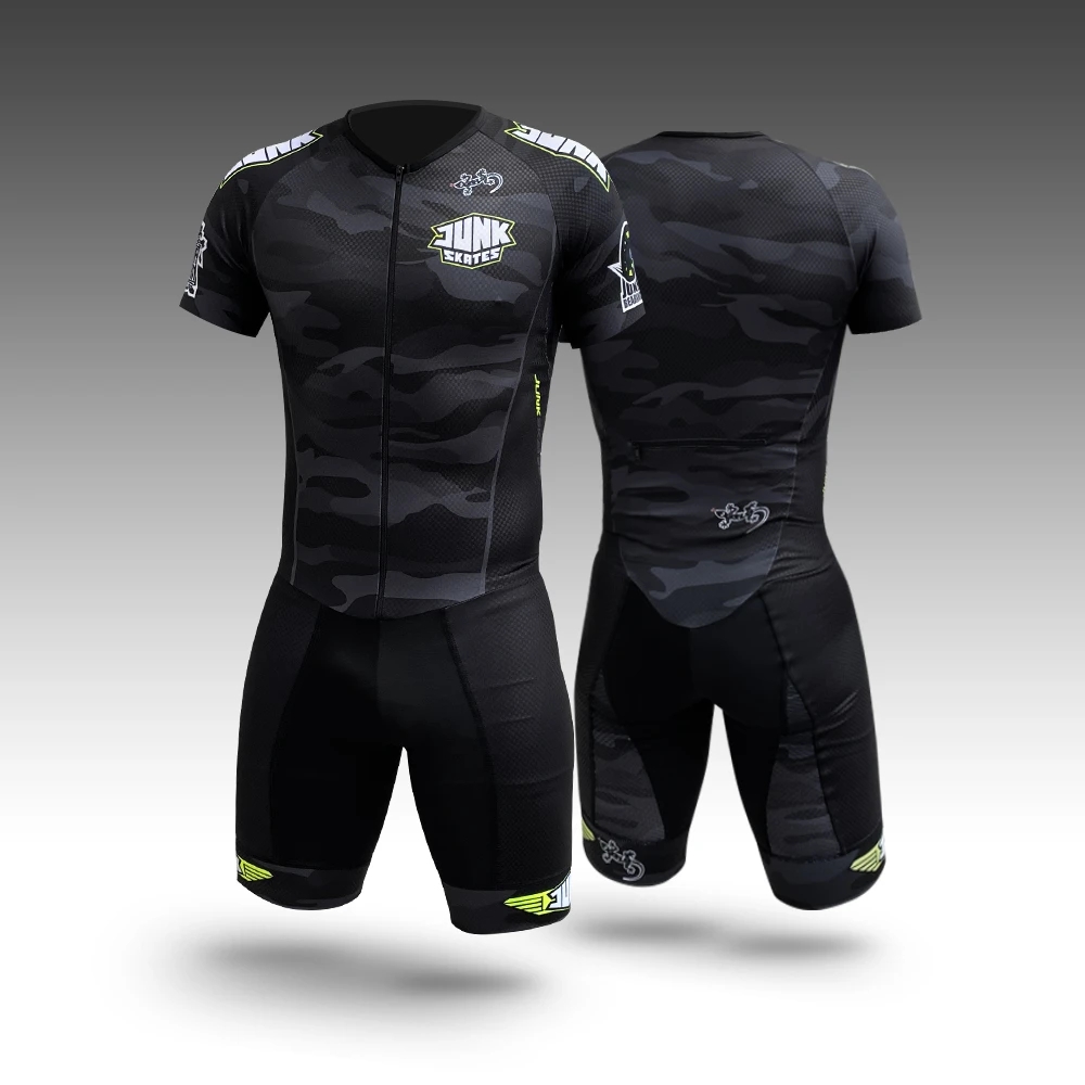 Man Roller Skating Jersey bers - Triathlon Cycling Kit ulasan dan harga