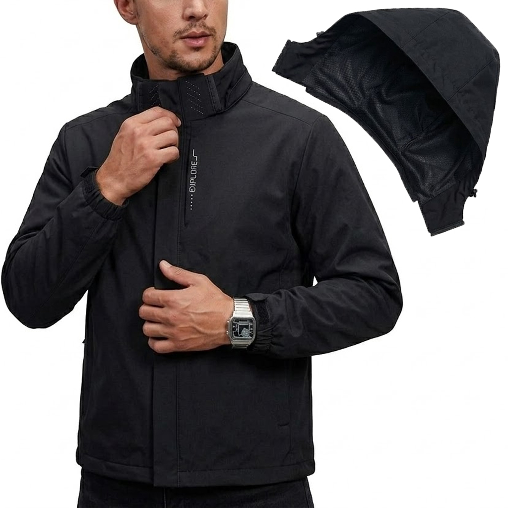 Jaket Taktis Anti Air Pria den - Cycling Gear Rain ulasan dan harga