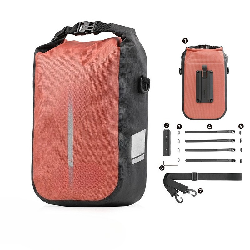Tas sepeda 4L tahan air sepenu - Cycling Hand Gear ulasan dan harga