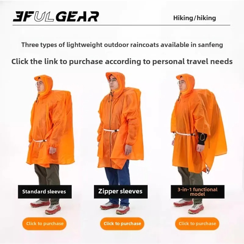 Jas Hujan Ultralight 3F UL GEA - Cycling Gear For Rain ulasan dan harga